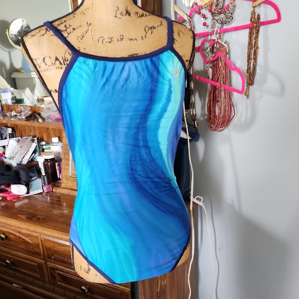 Speedo Women's Blue One Piece Swimsuit